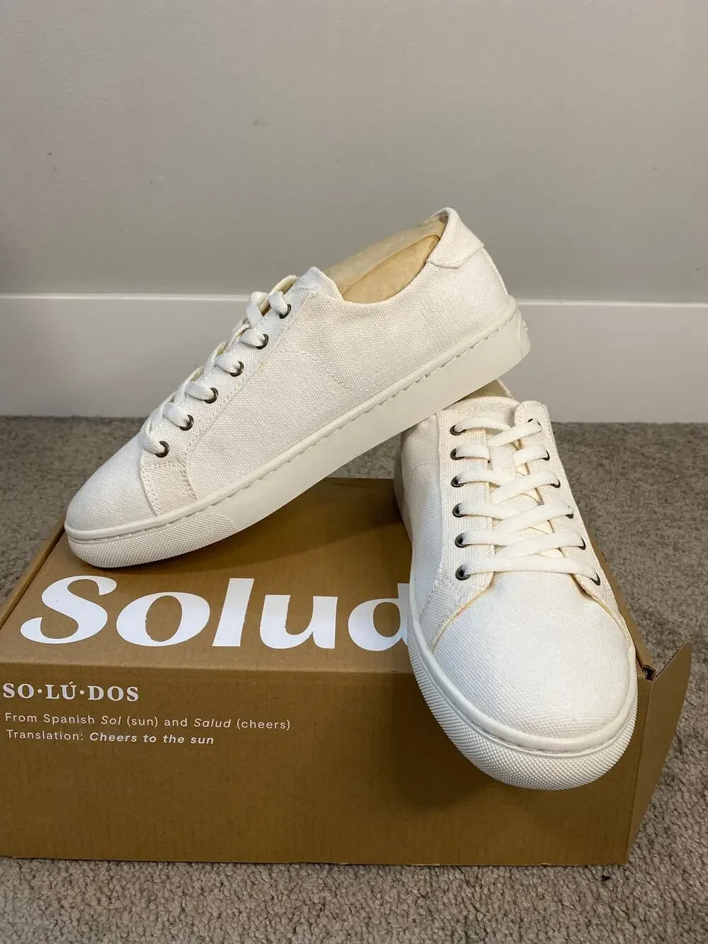 New Soludos Ibiza Canvas Sneaker La Concha Ivory Women’s Size 8